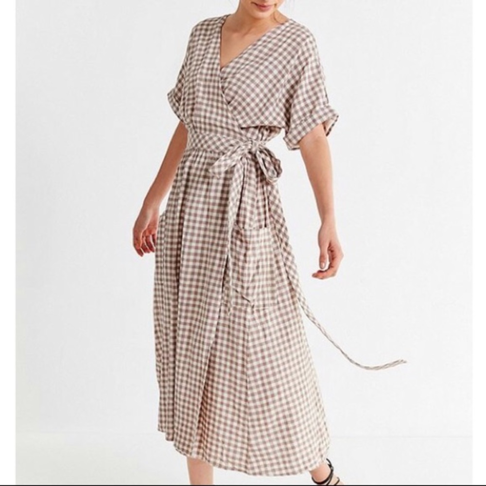 Urban Outfitters Gabrielle gingham linen dress